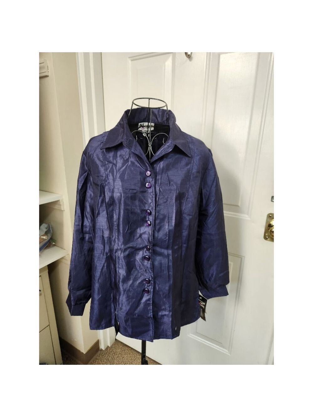 Vintage Maggie Sweet Blouse Dark Blue NWT